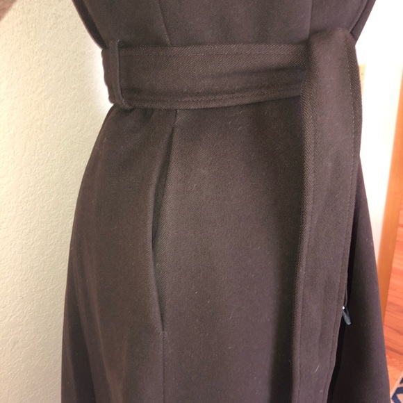 Burberry Brown Wool Cashmere Belted Midi Car Coat - Picture 7 of 8